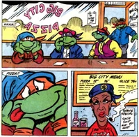 Turtles at Big City Pizza.