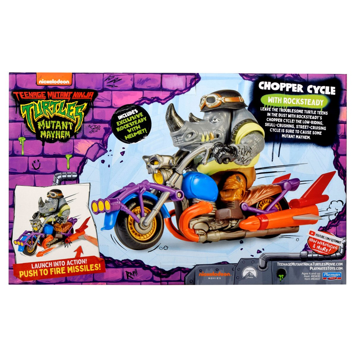 Chopper Cycle with Rocksteady (2024 toy) | TMNTPedia | Fandom