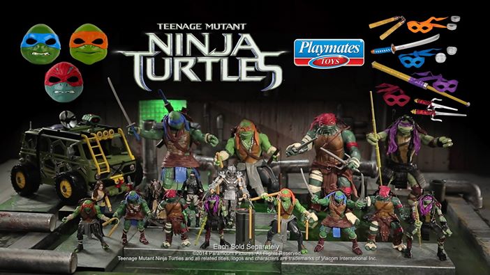 PLAYMATES TOYS AND THE ACTION FIGURES FOR THE NEW TEENAGE MUTANT