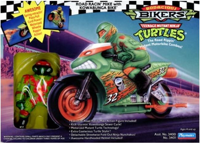 【12月スーパーSALE 15%OFF】 with Mike Racin' Road Kowabunga figure action (1994 Bike アメコミ