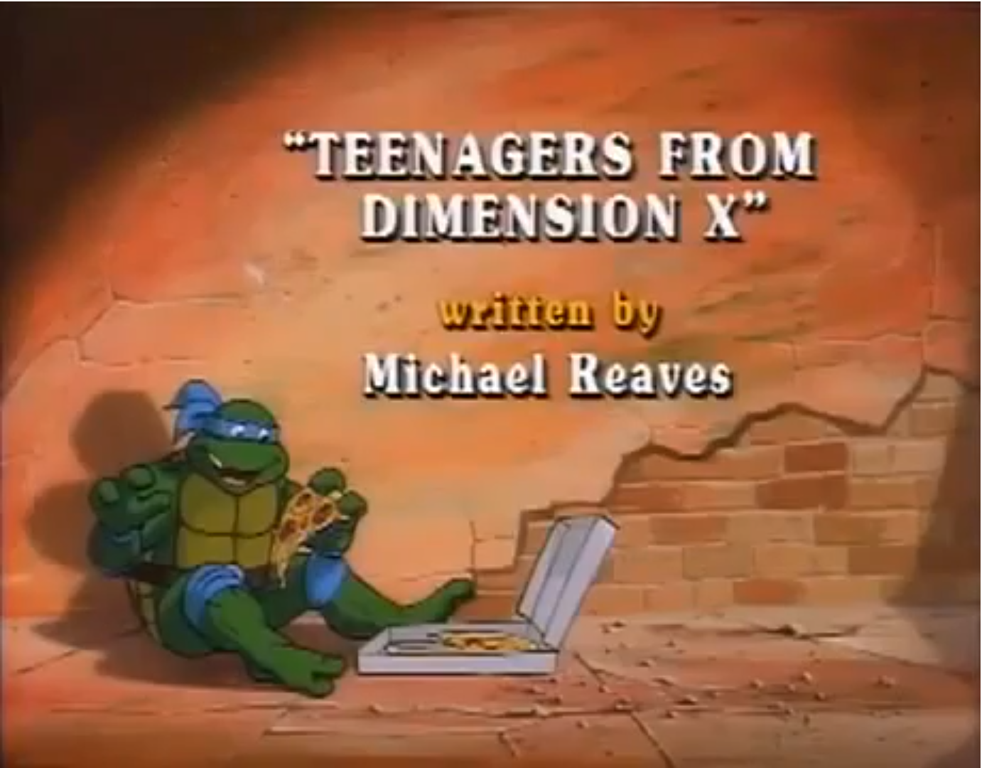 As Tartarugas Ninja - S02 E11 Teenagers from Dimension X  As Tartarugas  Ninja - S02 E11 Teenagers from Dimension X Um grupo de quatro tartarugas  com nomes de artistas renascentistas que