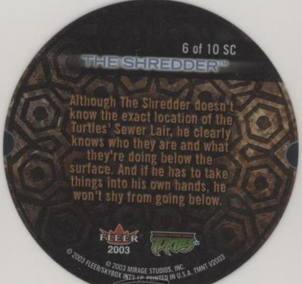 Sewer Covers 6 of 10 The Shredder | TMNTPedia | Fandom