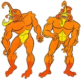 Skul and Bean 01.jpg (68 KB) Designkonzept von Scul und Bean für die geplante Mutanimals-Cartoonserie