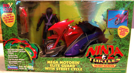 Mega Motorin' Elite Guard with Street Cycle (1997 toy) | TMNTPedia