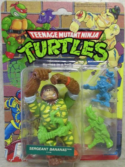 値引き中　タートルズ　Sergeant Bananas 1991 Playmates Teenage Mutant Ninja Turtles Carded Action