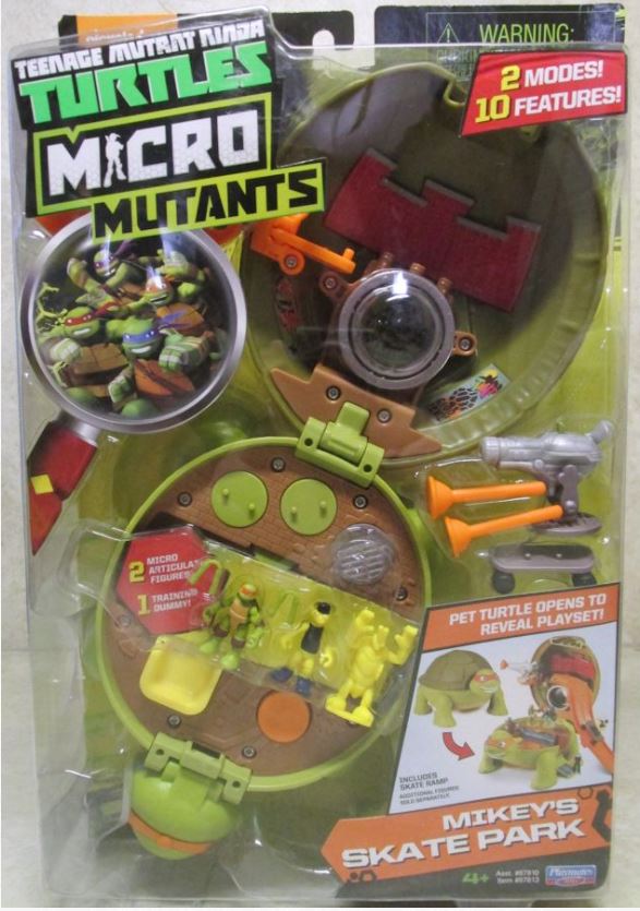 Teenage Mutant Ninja Turtles Micro Mutant Michelangelo's Skate Park-New in Box 
