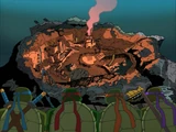 Garbageman's landfill island