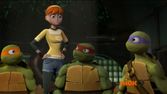 Mikey, April, Raph, Donnie