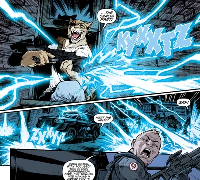 Old Hob using a Null Stun Gun.