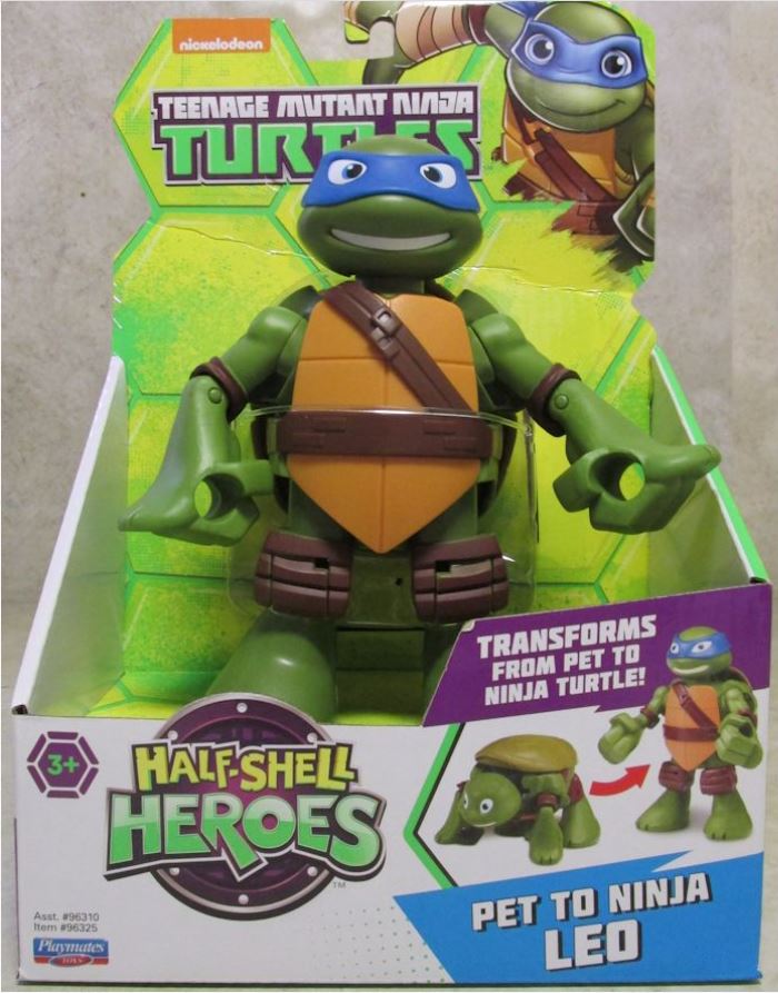 NEW Nickelodeon Half Shell Hero 6" Pet to Ninja Turtle Transformer LEO Leonardo