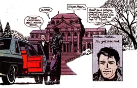 Eine Darstellung von Wayne Manor in den DC Comics