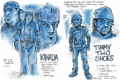 Kannadas und Timmys Charakterentwürfe von Kevin Eastman'"`UNIQ--ref-00000001-QINU`"'