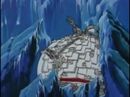 Technodrome in frozen chasm in the Arctic