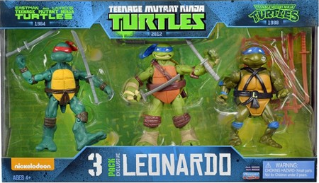 3 Pack Exclusive Leonardo (2014 action figure set) | TMNTPedia