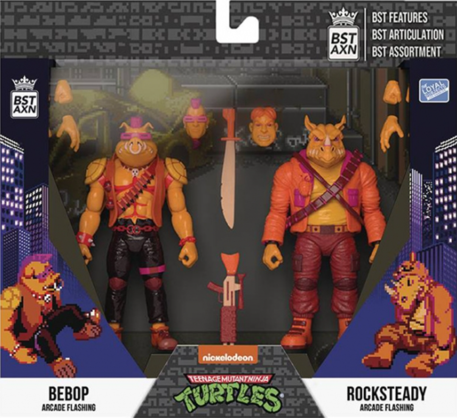 Arcade Flashing Bebop & Rocksteady (2022 BST AXN figures