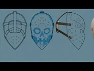 Artwork of Jones' hockey mask.