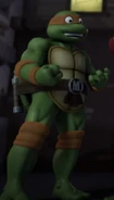 1987 Michelangelo in his 3-dimensional form as seen in Trans-Dimensional Turtles.