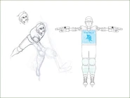 Casey's concept art in his hockey gear.