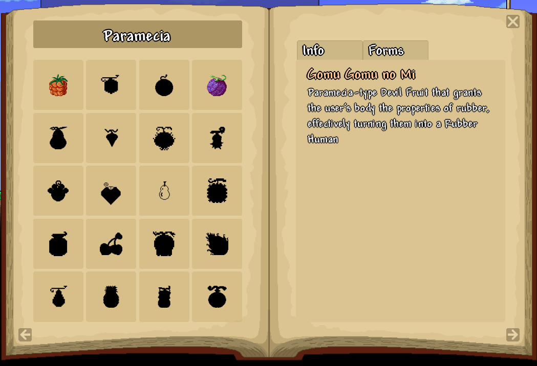 Devil Fruit Types, Terraria One Piece Mod Wiki