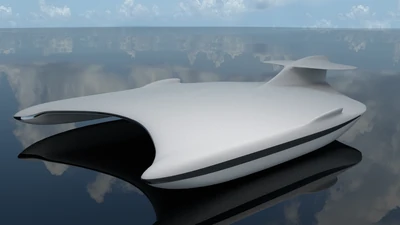 Artists impression of Aquarian Wingship