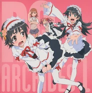 A uniform worn by Saten Ruiko (and an undercover Uiharu Kazari) at a part-time job at a maid café, Maidia for Toaru Kagaku no Railgun Archives 1 Audio Drama