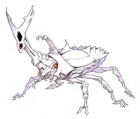 Beetle 05, the rogue beetle. Red eyes indicate an error within the beetle's operations.