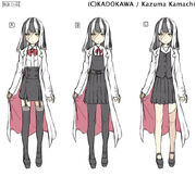 Kuriba Ryouko's character design (part 2) by Haimura Kiyotaka.