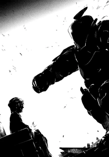 Oyafune Monaka bravely faces Shiokishi's oncoming attack.