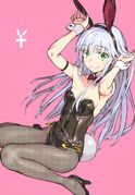 Index in a black bunny girl outfit, drawn by Haimura Kiyotaka.