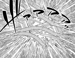 A rain of liquid metal heading down.