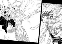Aiwass manifests beside Anna as she is toying with Misaka Mikoto and Shokuhou Misaki