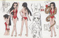 Toaru Kagaku no Railgun anime Mitsuko's swimwear design as seen in the DVD/BD Booklets