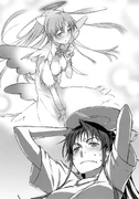 Kanzaki pictures the Fallen Angel maid costume.