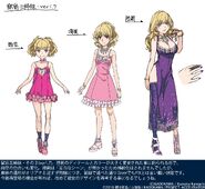 The Gokusai sisters' third character designs from Toaru Majutsu no Index SS: Biohacker Arc by Haimura Kiyotaka (Amazora left, Kaibi middle, Rikuri right (unused))