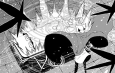 Esther performing a ritual on Hitokawa Hasami's body using Huotou, as seen in the manga.