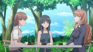 Therestina warns Saten and Mikoto about Kiyama's experiments.