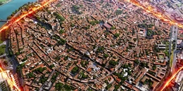 The isolated portion of Avignon created by the Earth Blades.