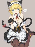 Orsola Aquinas in a cat maid outfit, drawn by Haimura Kiyotaka.