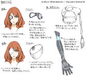 Mugino's character design for her appearance in the 21st and 22nd Light Novel Volumes, by Kiyotaka Haimura.