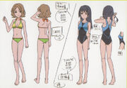 Toaru Kagaku no Railgun anime Maaya's swimwear design as seen in the DVD/BD Booklets.