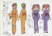 Toaru Kagaku no Railgun anime Kuroko's yukata design as seen in the DVD/BD Booklets.