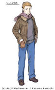 Jeans Shop Owner full body design for SS2, by Kiyotaka Haimura.