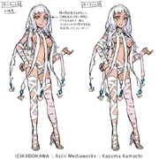 Nephthys character design from Shinyaku Toaru Majutsu no Index Volume 12, by Haimura Kiyotaka.