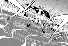 Esther performing a ritual on Hitokawa Hasami's body using Huotou, as seen in the manga.