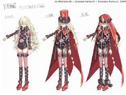 The evolution of Sasha's character design.