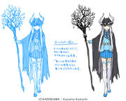 Female Aleister Crowley's second character designs from Shinyaku Toaru Majutsu no Index Volume 19 by Haimura Kiyotaka.