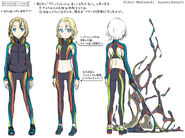 Patricia's character design while infested with Sample Shoggoth, from Shinyaku Toaru Majutsu no Index Volume 14, by Haimura Kiyotaka.