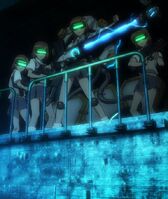 The Misaka clones arrive to aid Mikoto.