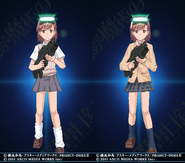 Misaka 100032 costume A (left) & B (right)