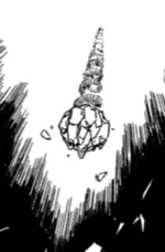 The staircase to the living world, as the false hell's bottom falls away.